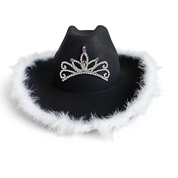 Sombrero Cowgirl Negro 1 Uni