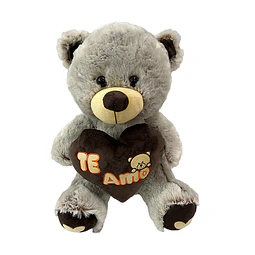 Peluche Russ Oso Gris Te Amo 30Cm 1 Uni