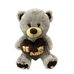 Peluche Russ Oso Gris Te Amo 40Cm 1 Uni