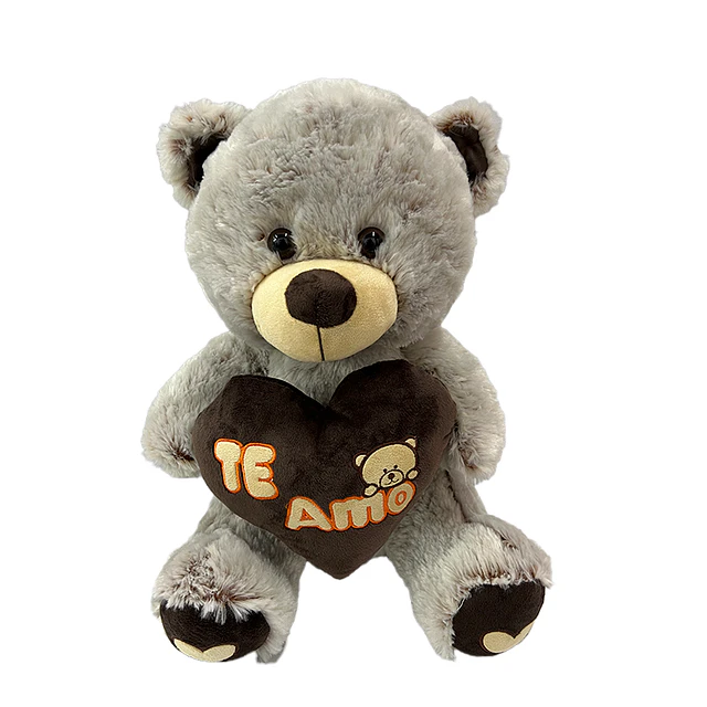 Peluche Russ Oso Gris Te Amo 40Cm 1 Uni