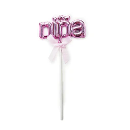 Topper Niña Rosado 1 Uni