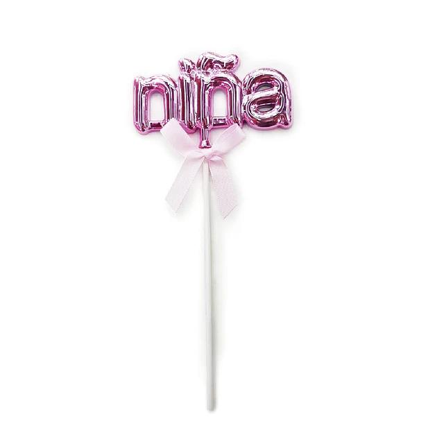 Topper Niña Rosado 1 Uni