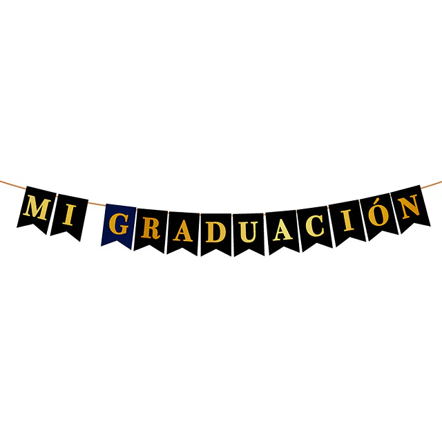Guirnalda Band Mi Graduacion Neg/Dor 1 Uni