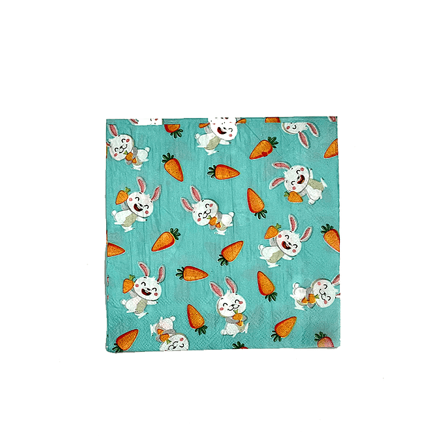 Servilleta Conejos Celeste 2O Uni
