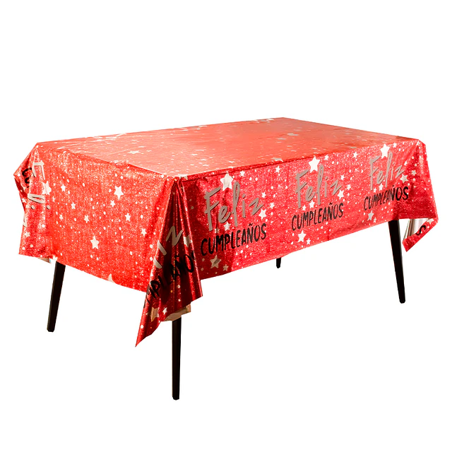 Mant Metálico Feliz cumpleaños Rojo 137X183Cm 1 Uni