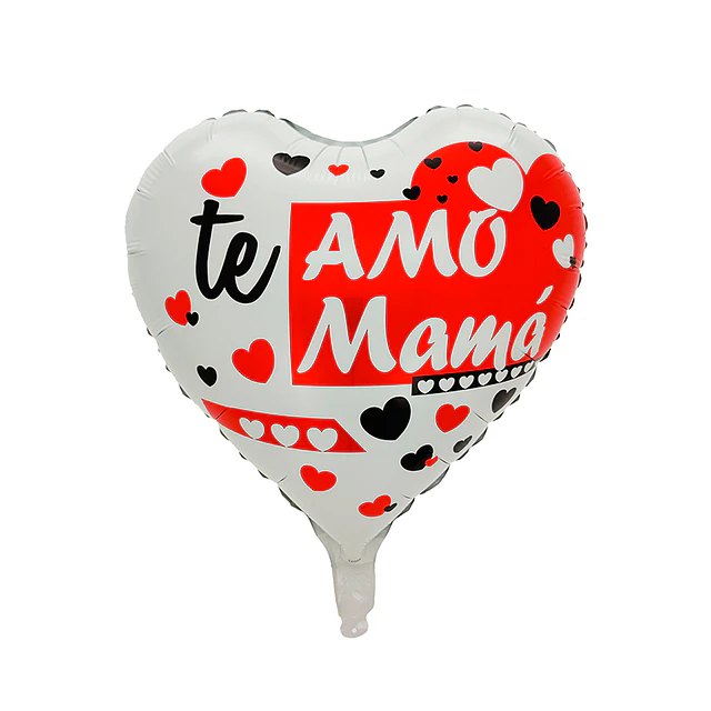 Globo Foil 18" Te amo mamá Corazones 1 Uni