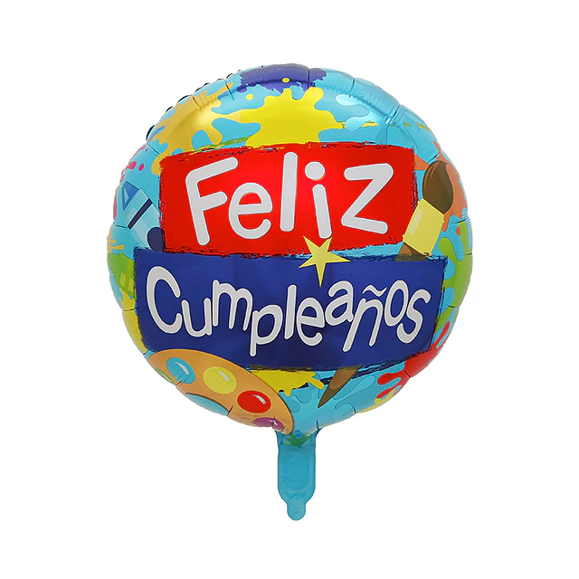 Globo Foil 18" Feliz cumpleaños Paint 1 Uni