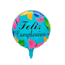 Globo Foil 18" Feliz cumpleaños Mariposa 1 Uni