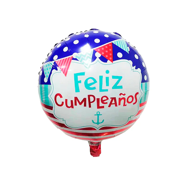 Globo Foil 18" Feliz cumpleaños Sail 1 Uni