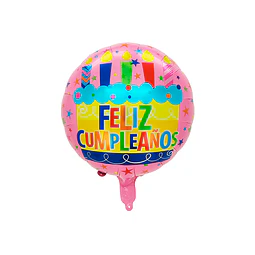 Globo Foil 18" Feliz cumpleaños Torta 1 Uni