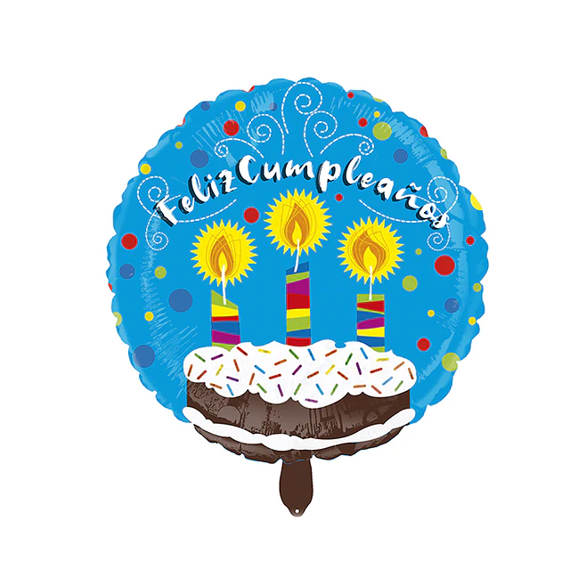 Globo Foil 18" Feliz cumpleaños Velas 1 Uni