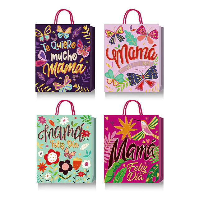 Bolsa Reg Mama Flowers 26X32X10 Cm D/S 1 Un