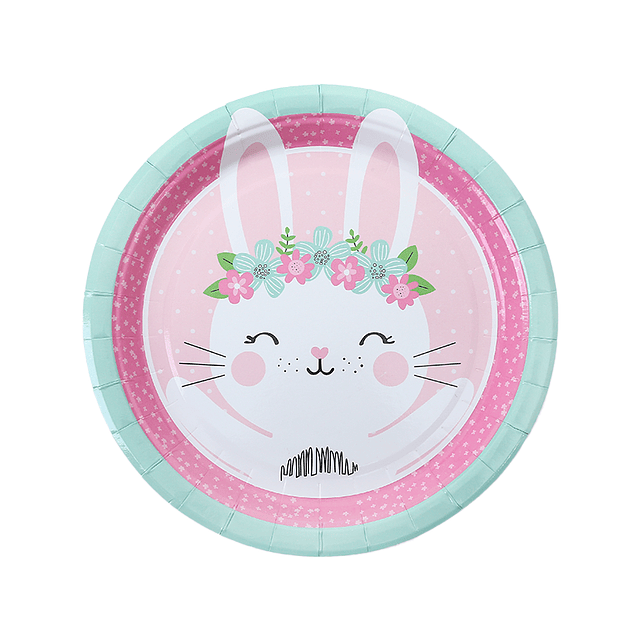 Plato Conejita Feliz 6 Uni