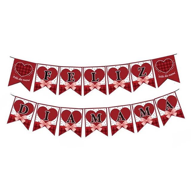 Guirnalda Banderín Feliz día mamá Czn/Esc 1 Un