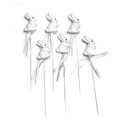 Deco Stick Conejito 7Cm 6 Uni