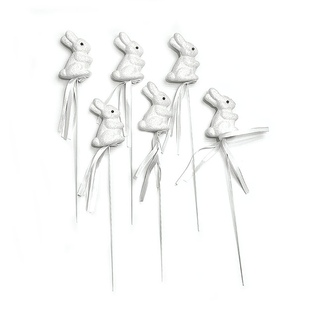 Deco Stick Conejito 7Cm 6 Uni