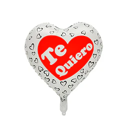 Globo Foil Te quiero B/R 1 Uni