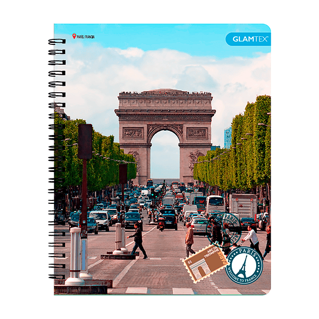 Cuaderno Universitario Tapa Dura Lugares 100Hjs 7Mm 1 Uni