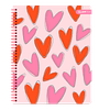 Cuaderno Universitario Tapa Dura Corazones con Foil 100Hjs 7 Mm 1 Uni