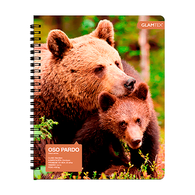 Cuaderno Universitario Tapa Dura Fauna 100Hjs 7Mm 1 Uni
