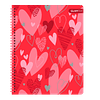 Cuaderno Universitario Tapa Dura Corazones con Foil 100Hjs 7 Mm 1 Uni