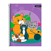 Cuaderno Carta Tapa Extra Dura Mascotas Fluo 120Hjs 7Mm 1 Uni