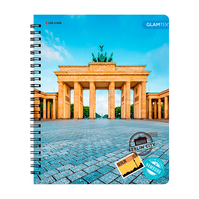 Cuaderno Universitario Tapa Dura Lugares 100Hjs 7Mm 1 Uni