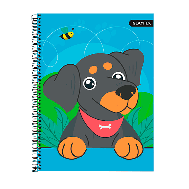 Cuaderno Carta Tapa Extra Dura Mascotas Fluo 120Hjs 7Mm 1 Uni