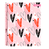 Cuaderno Universitario Tapa Dura Corazones con Foil 100Hjs 7 Mm 1 Uni