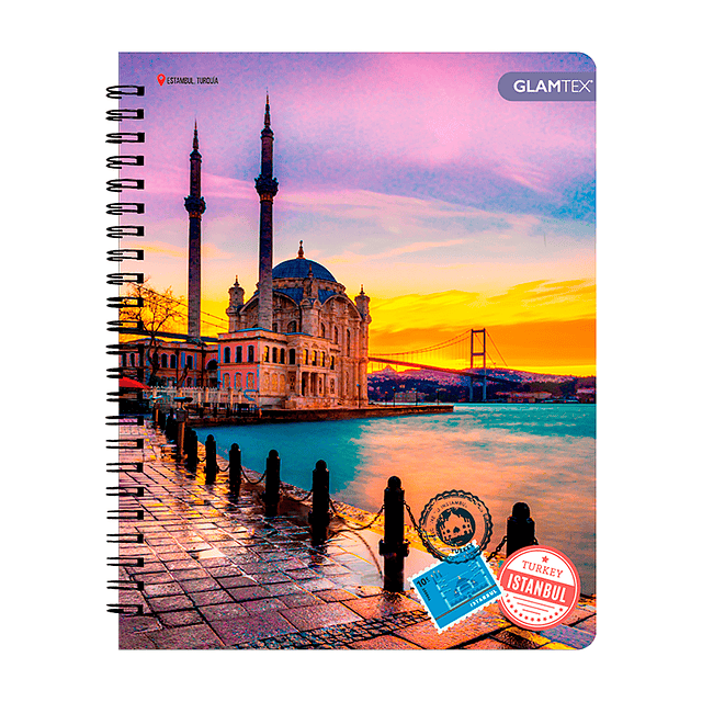 Cuaderno Universitario Tapa Dura Lugares 100Hjs 7Mm 1 Uni