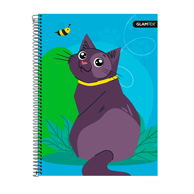 Cuaderno Carta Tapa Extra Dura Mascotas Fluo 120Hjs 7Mm 1 Uni