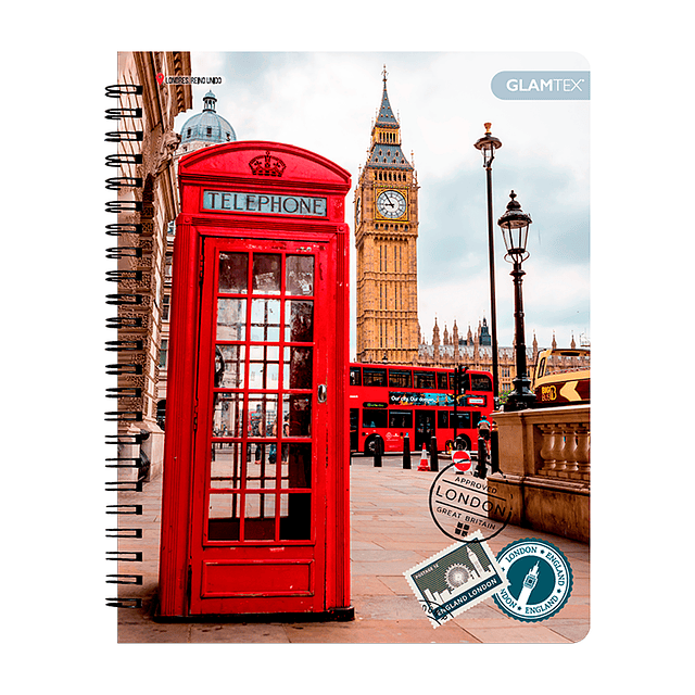 Cuaderno Universitario Tapa Dura Lugares 100Hjs 7Mm 1 Uni