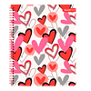 Cuaderno Universitario Tapa Dura Corazones con Foil 100Hjs 7 Mm 1 Uni