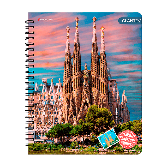 Cuaderno Universitario Tapa Dura Lugares 100Hjs 7Mm 1 Uni