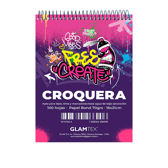 Croquera Basic 16 X 21 Cm 100Hjs 70 Gr 1/2 Oficio 1 Uni