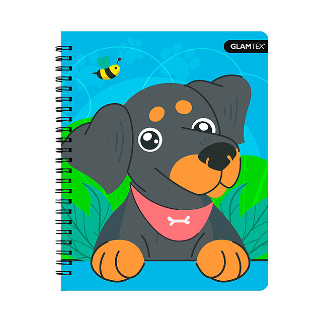 Cuaderno Universitario Mascotas Fluo Tapa Dura 100Hjs 7Mm 1 Uni