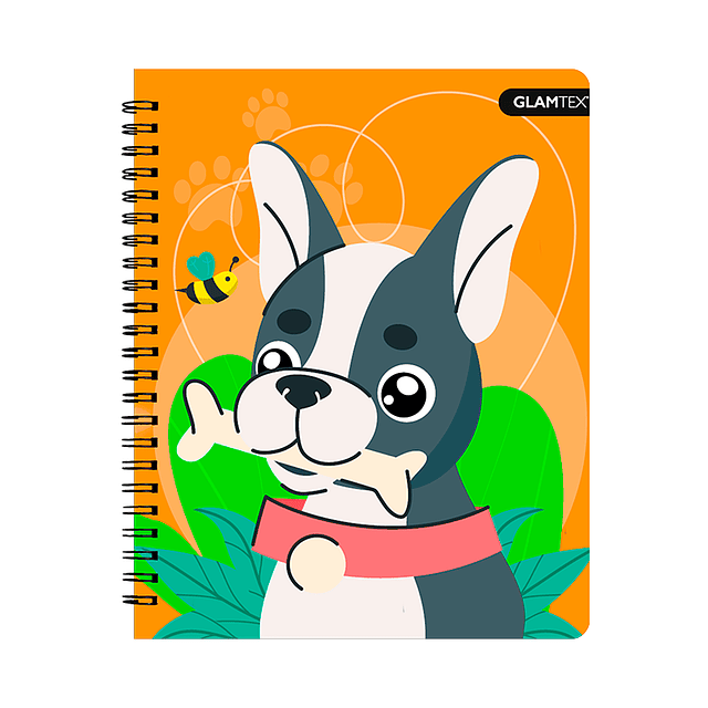 Cuaderno Universitario Mascotas Fluo Tapa Dura 100Hjs 7Mm 1 Uni