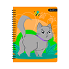 Cuaderno Universitario Mascotas Fluo Tapa Dura 100Hjs 7Mm 1 Uni
