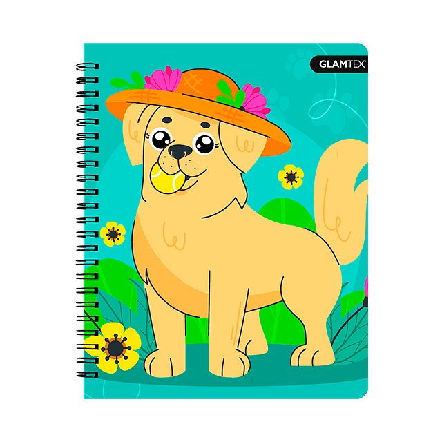 Cuaderno Universitario Mascotas Fluo Tapa Dura 100Hjs 7Mm 1 Uni