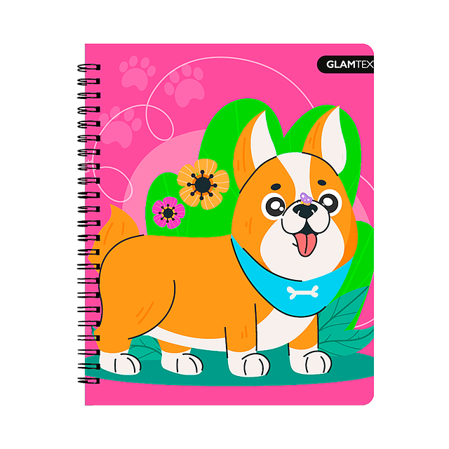 Cuaderno Universitario Mascotas Fluo Tapa Dura 100Hjs 7Mm 1 Uni