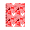 Cuaderno Universitario Tapa Dura Corazones con Foil 100Hjs 7 Mm 1 Uni