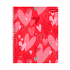 Cuaderno Universitario Tapa Dura Corazones con Foil 100Hjs 7 Mm 1 Uni