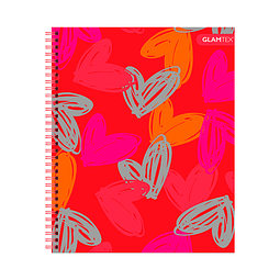 Cuaderno Universitario Top Tapa Extra Dura Corazones con Foil 100Hjs 7Mm 1 Uni