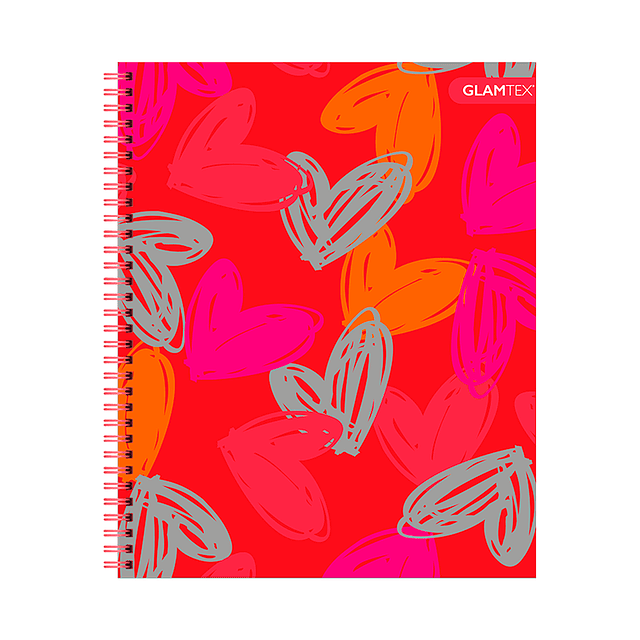 Cuaderno Universitario Top Tapa Extra Dura Corazones con Foil 100Hjs 7Mm 1 Uni