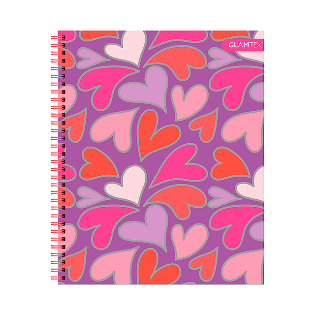 Cuaderno Universitario Top Tapa Extra Dura Corazones con Foil 100Hjs 7Mm 1 Uni