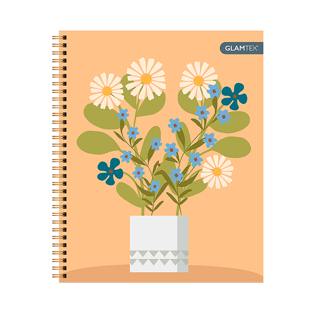 Cuaderno Universitario Top Tapa Extra Dura Flores 100Hjs 7Mm 1 Uni