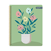 Cuaderno Universitario Tapa Dura Flores 100Hjs 7Mm 1 Uni