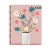 Cuaderno Universitario Tapa Dura Flores 100Hjs 7Mm 1 Uni