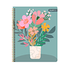 Cuaderno Universitario Tapa Dura Flores 100Hjs 7Mm 1 Uni