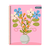 Cuaderno Universitario Tapa Dura Flores 100Hjs 7Mm 1 Uni